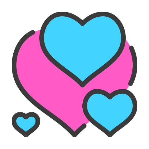 Heart Generic Outline Color icon