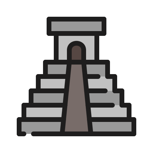 piramide van chichen itza Generic Outline Color icoon