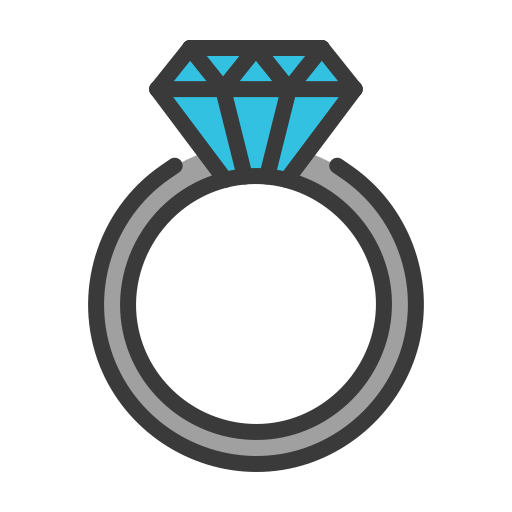 бриллиантовое кольцо Generic Outline Color иконка
