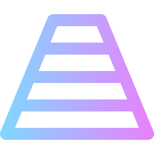 pyramidendiagramm Super Basic Rounded Gradient icon