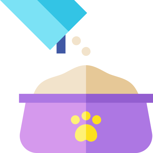 alimentos para mascotas Basic Straight Flat icono