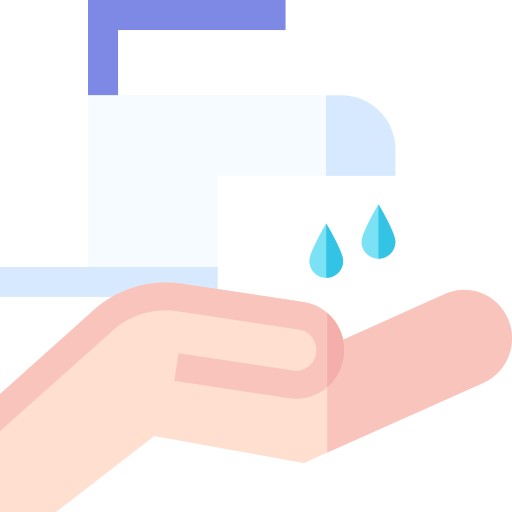 handen wassen Basic Straight Flat icoon