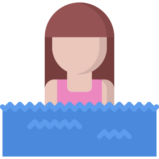 nadador Coloring Flat icono