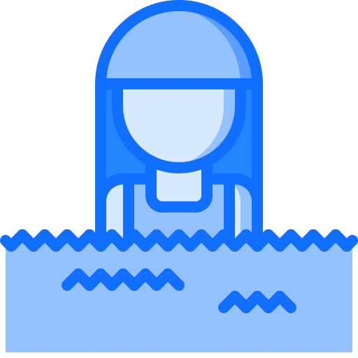 Swimmer Coloring Blue icon