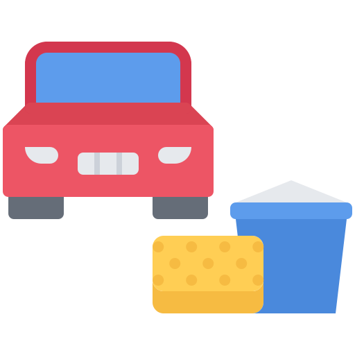 Car wash Coloring Flat icon