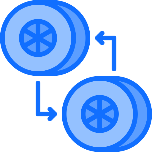타이어 Coloring Blue icon
