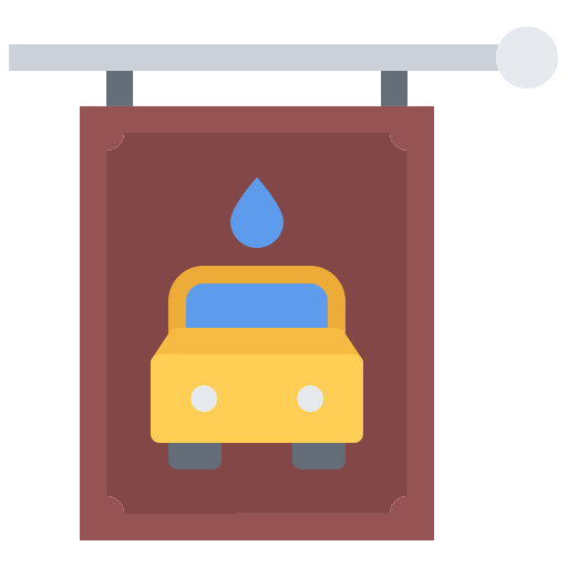 Car wash Coloring Flat icon