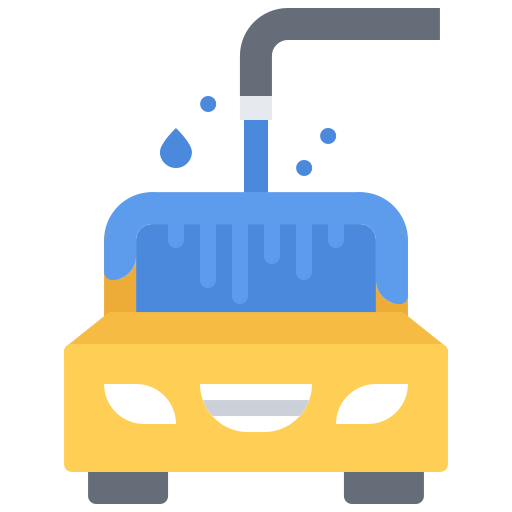 洗車 Coloring Flat icon