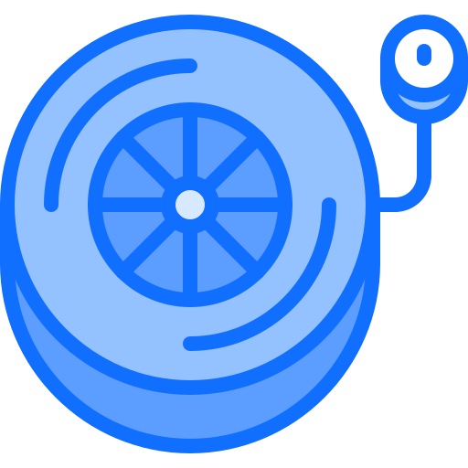 타이어 압력 Coloring Blue icon