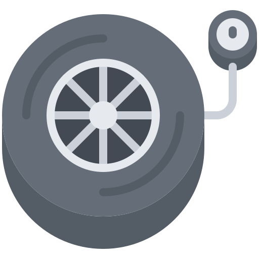 Tire pressure Coloring Flat icon