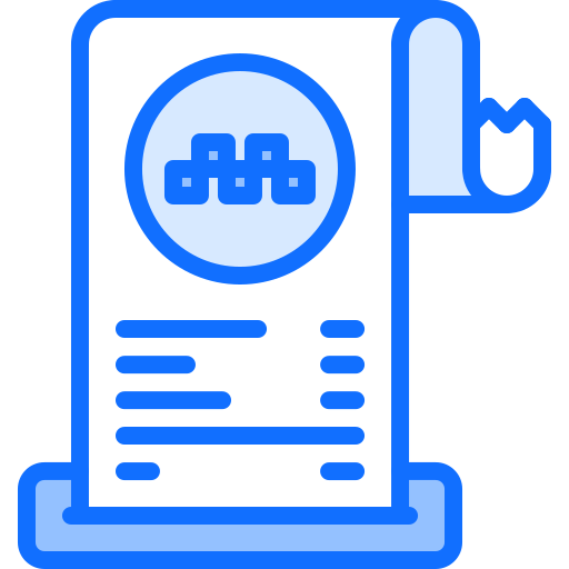 Invoice Coloring Blue icon
