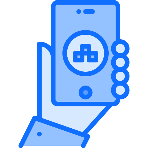 Smartphone Coloring Blue icon