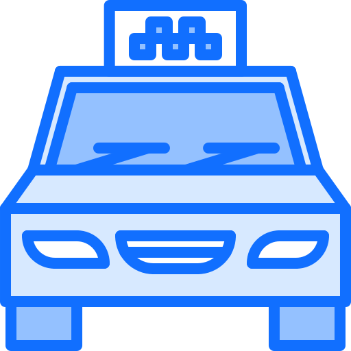 タクシー Coloring Blue icon