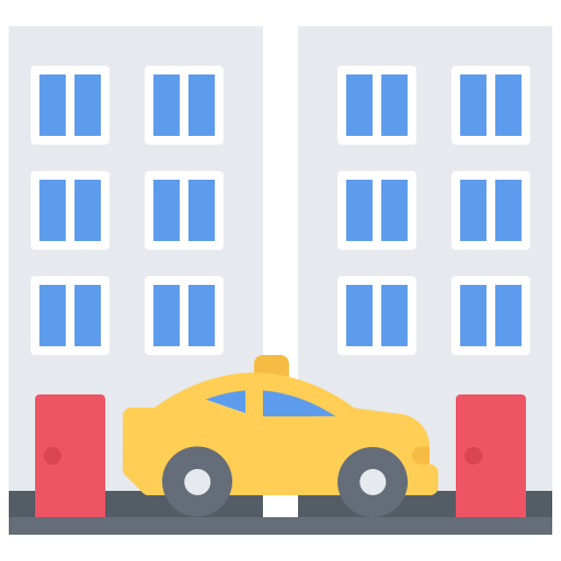 택시 Coloring Flat icon