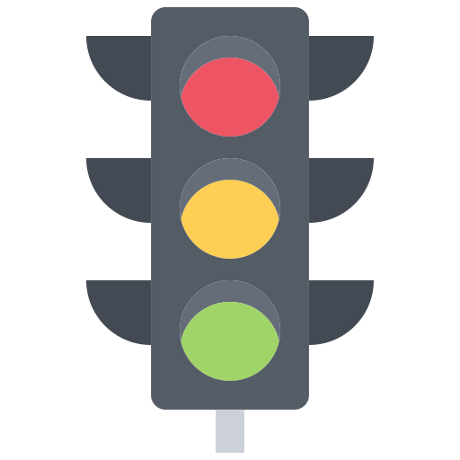 Traffic lights Coloring Flat icon