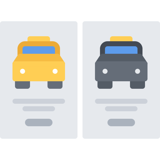 taxi Coloring Flat icon