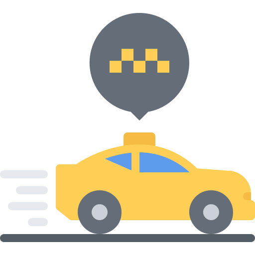 Taxi Coloring Flat icon
