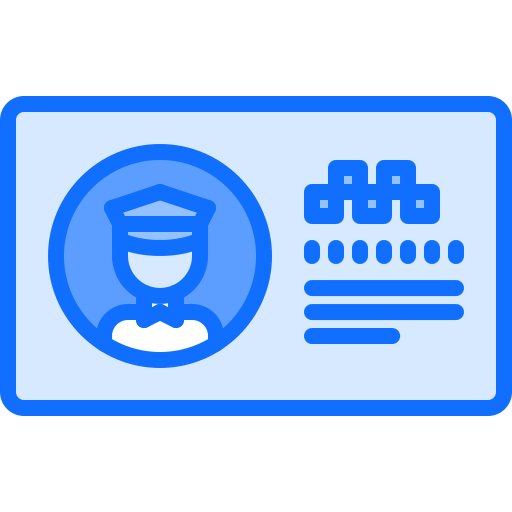 Id card Coloring Blue icon