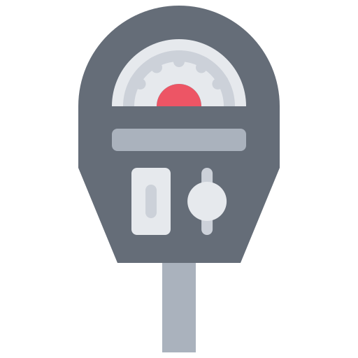 Parking meter Coloring Flat icon