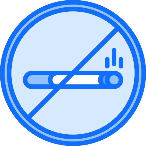 No smoking Coloring Blue icon