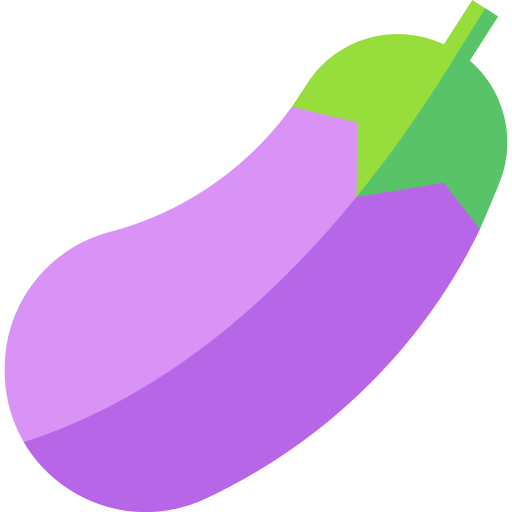 aubergine Basic Straight Flat icon