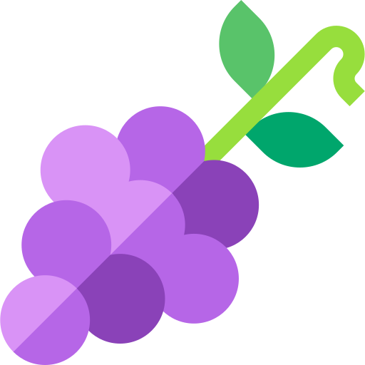 druiven Basic Straight Flat icoon