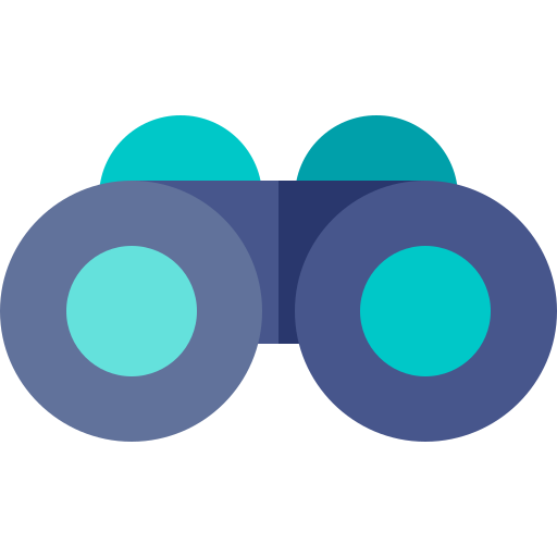 Binoculars Basic Straight Flat icon