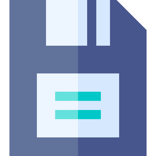diskette Basic Straight Flat icon