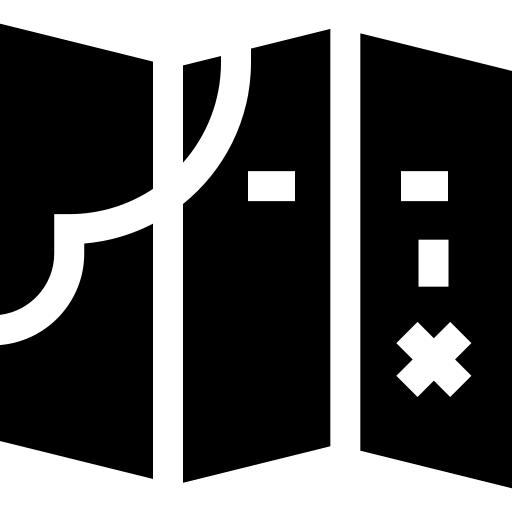 mappa del tesoro Basic Straight Filled icona