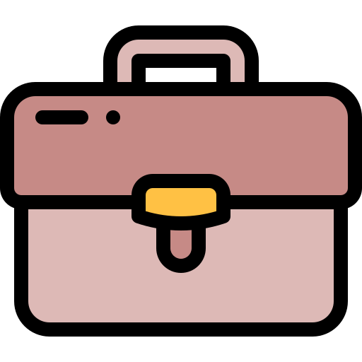 Briefcase Detailed Rounded Lineal color icon