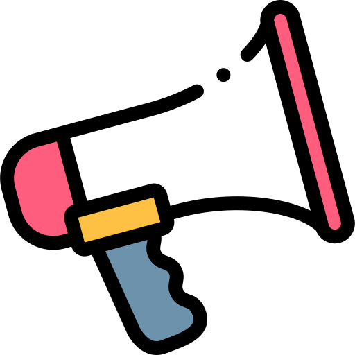 Megaphone Detailed Rounded Lineal color icon