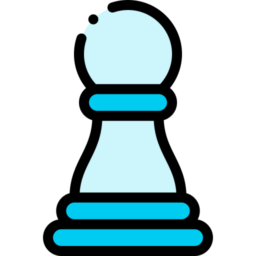 pieza de ajedrez Detailed Rounded Lineal color icono