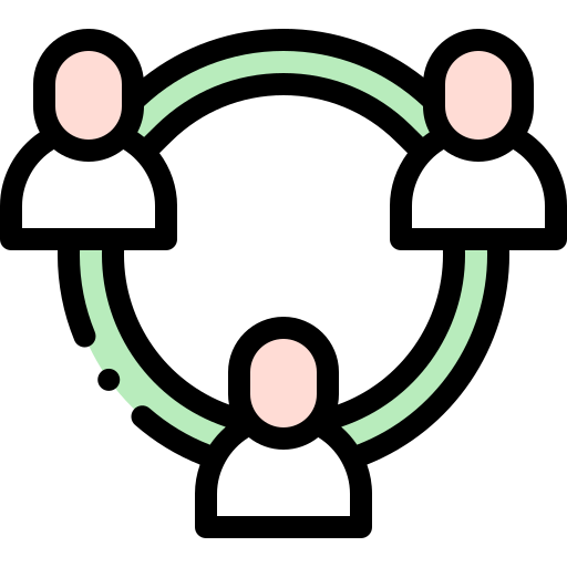 Team work Detailed Rounded Lineal color icon