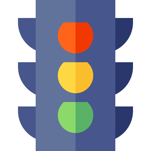 Traffic light Basic Straight Flat icon