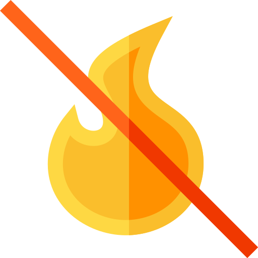nessun fuoco Basic Straight Flat icona