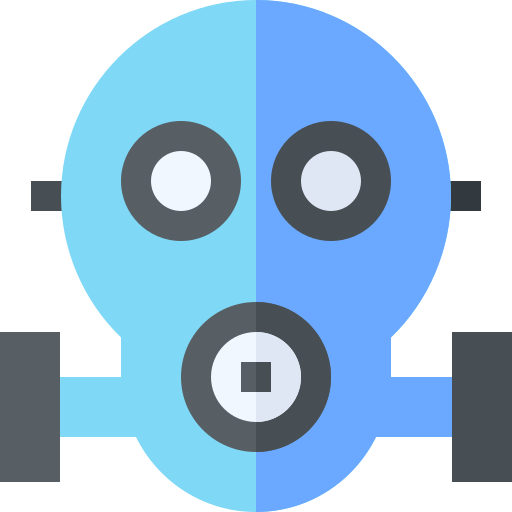 gasmasker Basic Straight Flat icoon