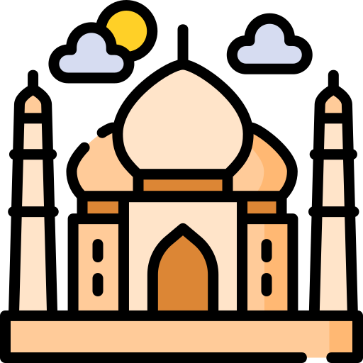 taj mahal Special Lineal color icono