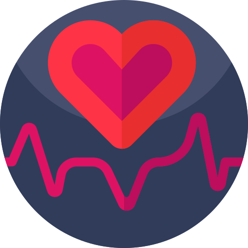 Heartbeat Geometric Flat Circular Flat icon