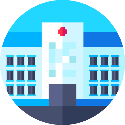 hospital Geometric Flat Circular Flat icono