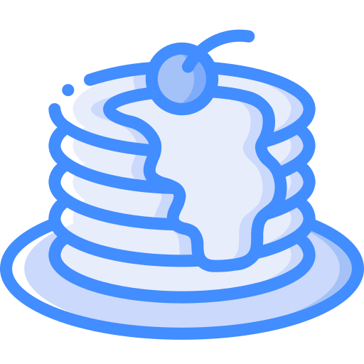 Pancakes Basic Miscellany Blue icon