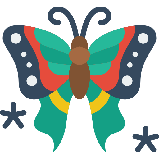 Butterfly Basic Miscellany Flat icon