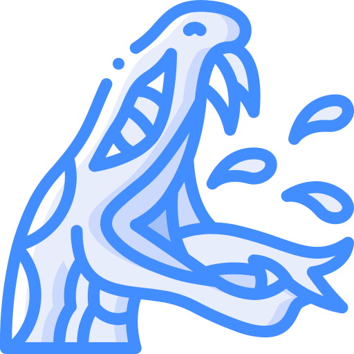 Snake head outline Basic Miscellany Blue icon