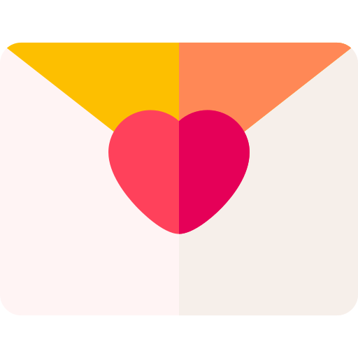 lettera d'amore Basic Rounded Flat icona