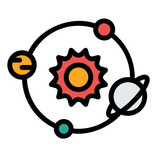 sistema solar Generic Outline Color icono