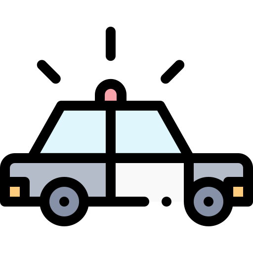 carro de polícia Detailed Rounded Lineal color Ícone