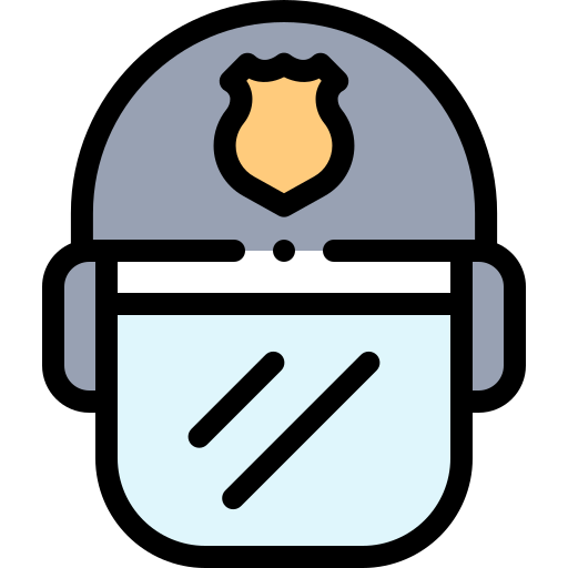 polizeihelm Detailed Rounded Lineal color icon