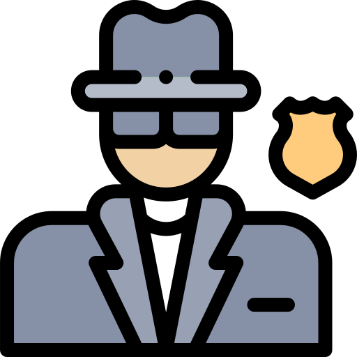 detective Detailed Rounded Lineal color icono