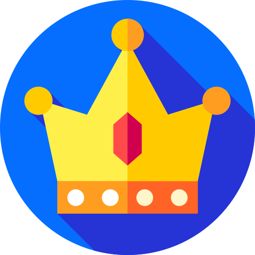 Crown Flat Circular Flat icon