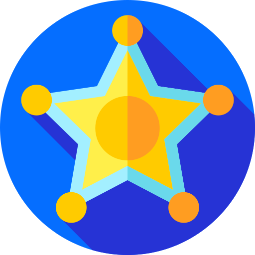 sheriff Flat Circular Flat icon