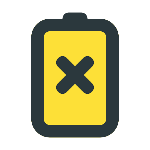niedriger batteriestatus Generic Rounded Shapes icon